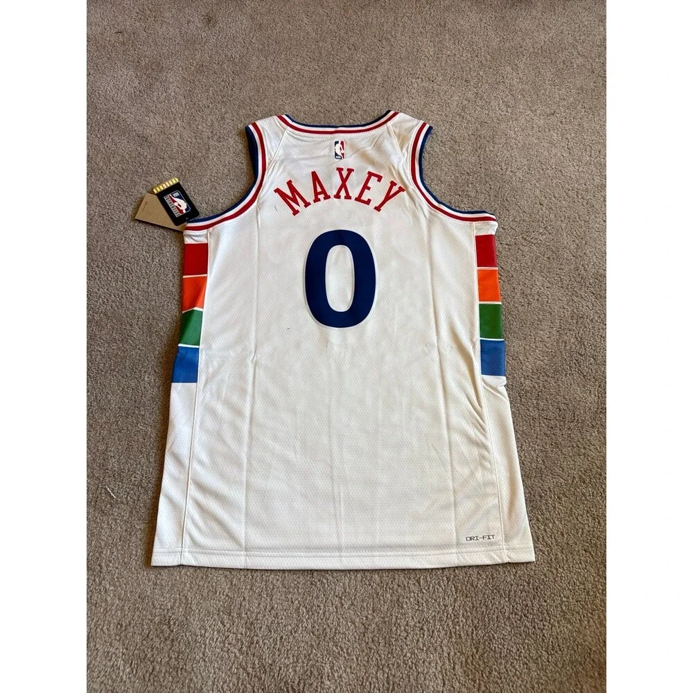 Tyrese Maxey Philadelphia 76ers City Edition Nike NWT Men’s NBA Jersey Size M